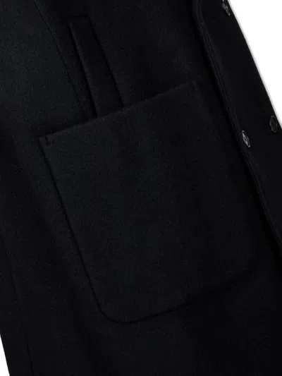 Studio Tomboy Double-breasted Patch-pocket Coat In Black