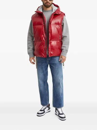 Khrisjoy Hooded Zip-up Puffer-design Gilet In White