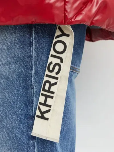 Khrisjoy Hooded Zip-up Puffer-design Gilet In White