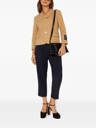 Marni Button Logo Blazer In Gold