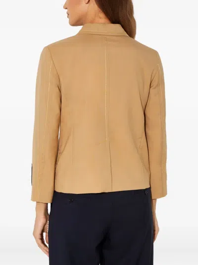 Marni Button Logo Blazer In Gold