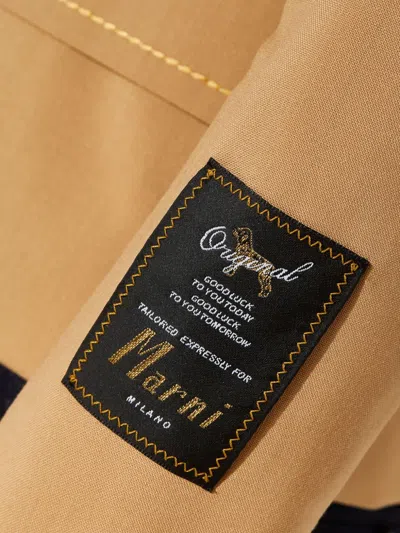 Marni Button Logo Blazer In Gold