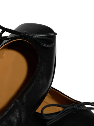 Dsquared2 Bow-detail Square-toe Ballerinas In Black