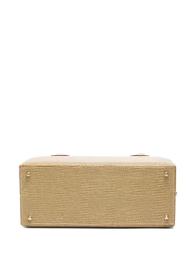 Pre-owned Fendi 1980s-1990s Mini Trunk Leather Tote Bag In Neutral