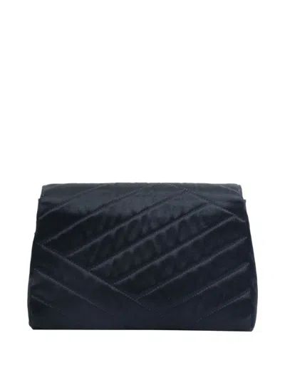 Pre-owned Chanel 1991-1994 Cc Mark Chevron Quilted Shoulder Bag In Black