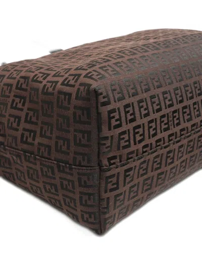 Pre-owned Fendi 2000-2015 Zucchino Tote Bag In Brown