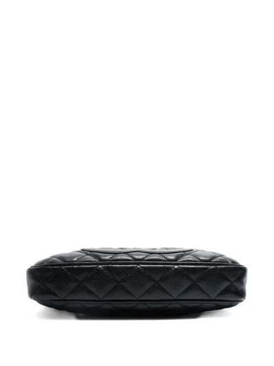 Pre-owned Chanel 2002-2003 Cc Mark Matelassé Shoulder Bag In Black