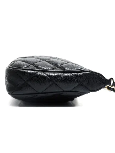 Pre-owned Chanel 2002-2003 Cc Mark Matelassé Shoulder Bag In Black