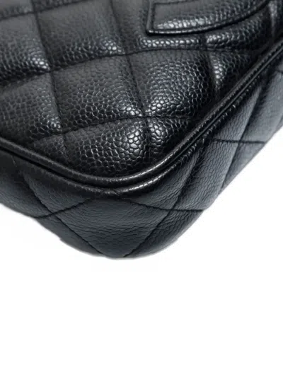 Pre-owned Chanel 2002-2003 Cc Mark Matelassé Shoulder Bag In Black
