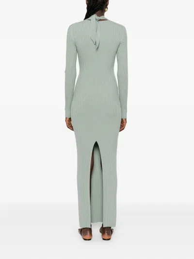 Nanushka Ribbed Turtleneck Maxi Dress In Multi