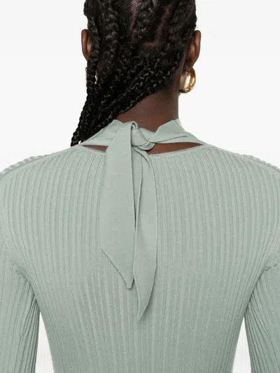 Nanushka Ribbed Turtleneck Maxi Dress In Multi