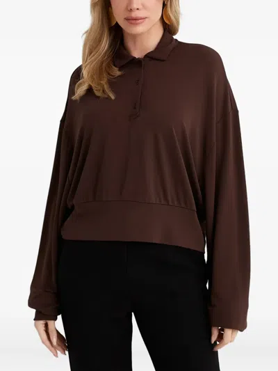 Aya Muse Buttoned Polo Top In Multi