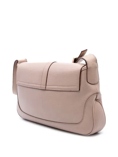 Pre-owned Gucci 2000-2015 Calfskin Jackie O Flap Shoulder Bag In Pink