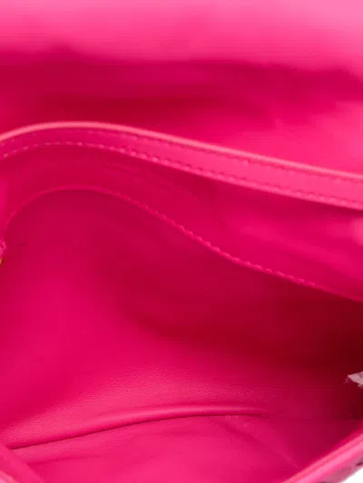 Pre-owned Bottega Veneta 2012-2025 Nappa Intrecciato Flap Crossbody Bag In Pink