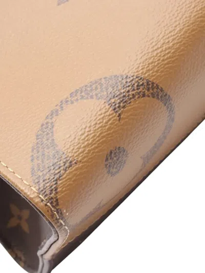 Pre-owned Louis Vuitton 2020 Monogram Giant Onthego Mm Satchel In Brown