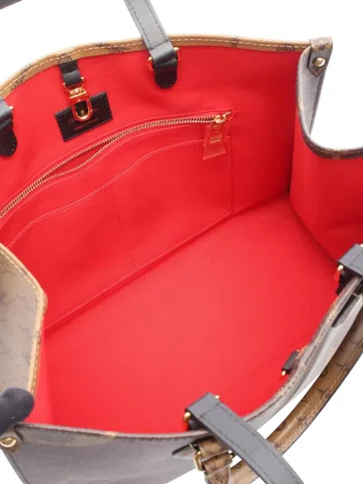 Pre-owned Louis Vuitton 2020 Monogram Giant Onthego Mm Satchel In Brown