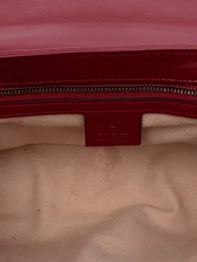 Pre-owned Gucci 2016-2025 Medium Gg Marmont Matelasse Diagonal Leather Torchon Shoulder Bag In Black