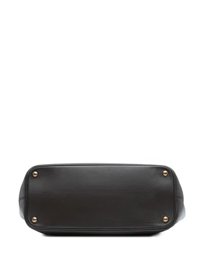 Pre-owned Prada 2010-2025 Large City Calf Double Handle Shopping Tote Bag In Gray