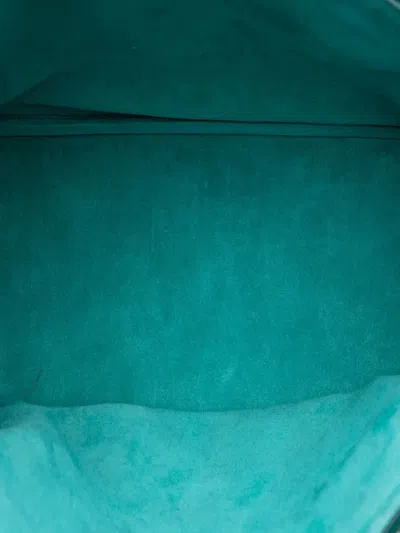 Pre-owned Prada 2000-2025 Large City Calf Galleria Double Zip Satchel In Green