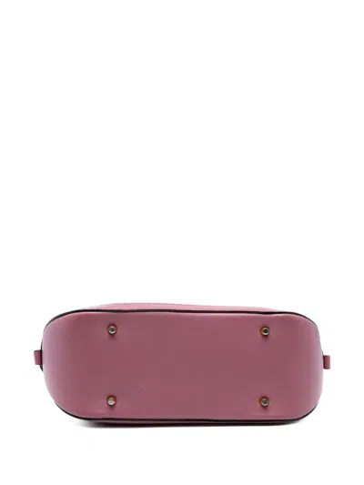 Pre-owned Burberry 2000-2017 Small Leather Trimmed House Check Canvas Bridle Orchard Satchel In Brown