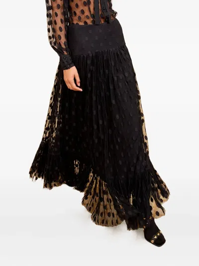 VERA LACE RUFFLED MAXI SKIRT