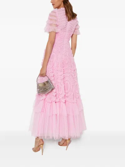 Needle & Thread Verity Ruffled Maxi Dress In Pink