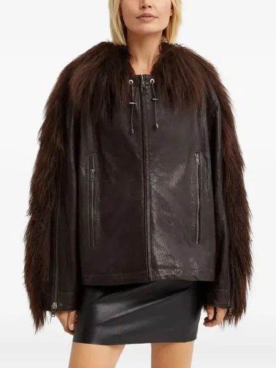Manokhi Jade Shearling Jacket In Black