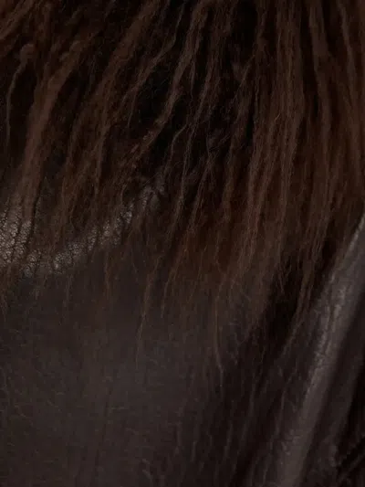 Manokhi Jade Shearling Jacket In Black