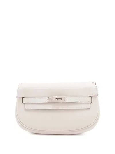 Pre-owned Hermes 2024 Swift Kelly Moove Crossbody Bag In White