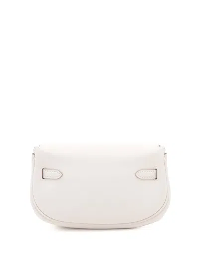 Pre-owned Hermes 2024 Swift Kelly Moove Crossbody Bag In White