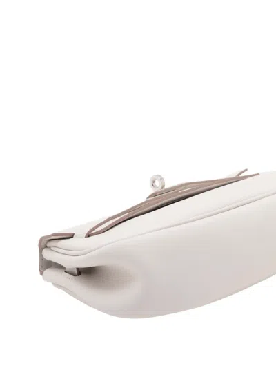 Pre-owned Hermes 2024 Swift Kelly Moove Crossbody Bag In White