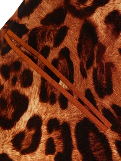 Mystique Leopard Print Pocket Jacket In Brown