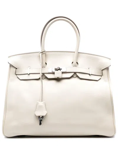 Pre-owned Hermes 2011 Swift Birkin Retourne 35 Handbag In White