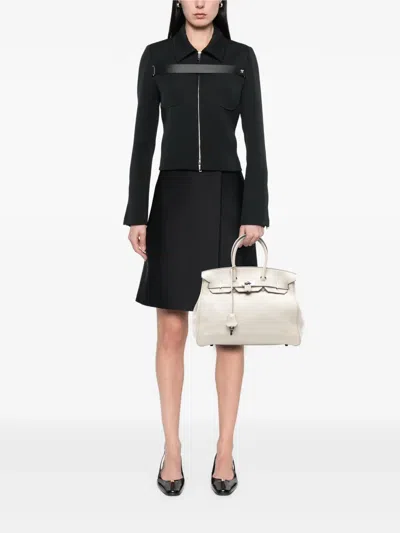 Pre-owned Hermes 2011 Swift Birkin Retourne 35 Handbag In White