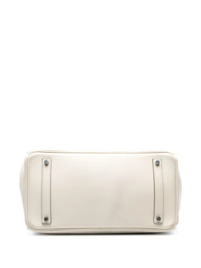 Pre-owned Hermes 2011 Swift Birkin Retourne 35 Handbag In White