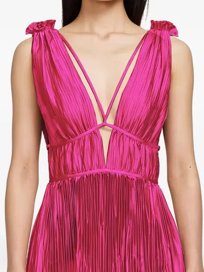 Simkhai Ostara Pleated Maxi Dress In Pink