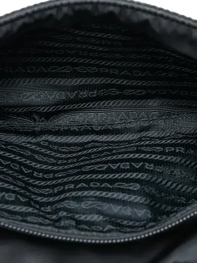 Pre-owned Prada 2013-2025 Tessuto Belt Bag In Black