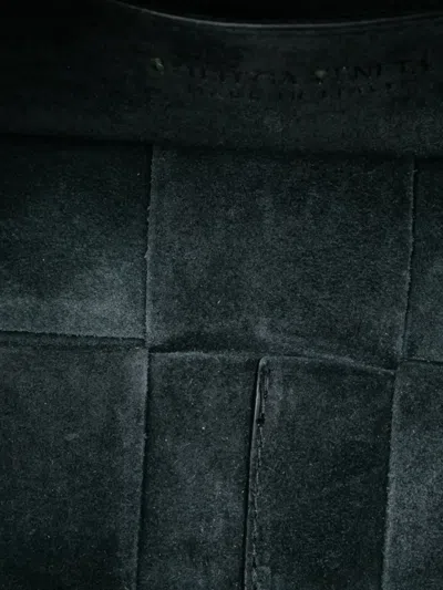 Pre-owned Bottega Veneta 2012-2025 Small Lambskin Intrecciato Brick Cassette Shoulder Bag In Black