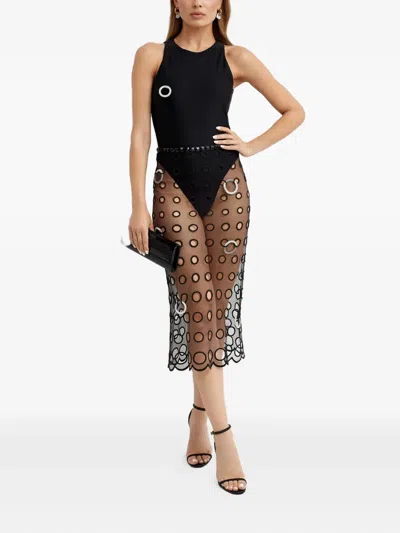 Nué Crystal-detail Sleeveless Top In Black