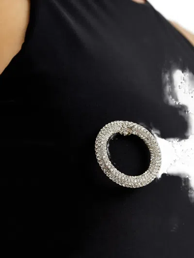 Nué Crystal-detail Sleeveless Top In Black