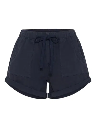 One Teaspoon Bandit Drawstring Cuffed Shorts In Blue