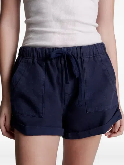 One Teaspoon Bandit Drawstring Cuffed Shorts In Blue