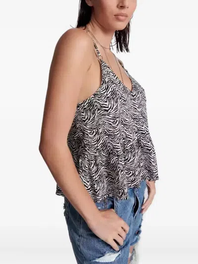 One Teaspoon Interference Runaway Blouse In Black