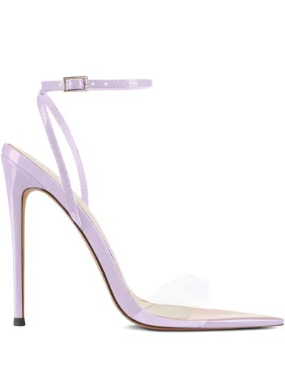 Femme La 120mm Gia Pointed-toe Strap Sandals In Purple