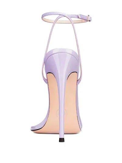Femme La 120mm Gia Pointed-toe Strap Sandals In Purple