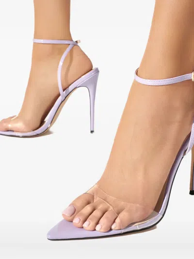 Femme La 120mm Gia Pointed-toe Strap Sandals In Purple
