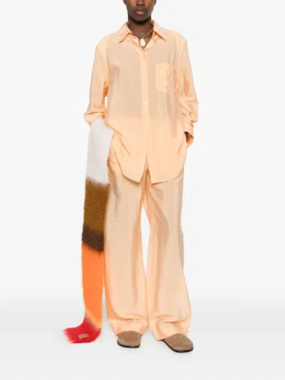 Nanushka Elastic-waist Trousers In Orange