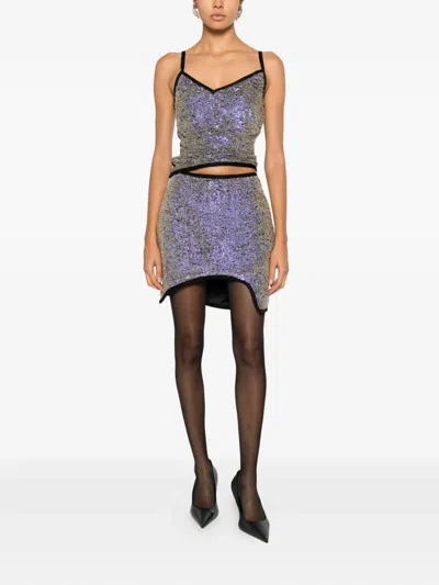 Mitiliane Couture Sequined Mini Skirt In Multi