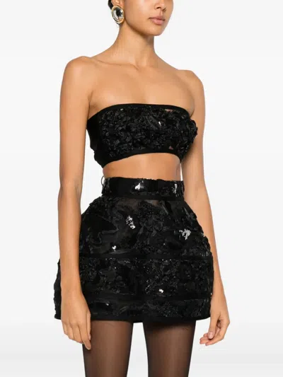 Mitiliane Couture Embroidered Bustier Top In Multi
