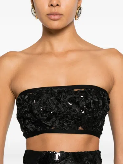 Mitiliane Couture Embroidered Bustier Top In Multi